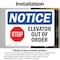 Signmission Elevator Out Of Order Sign With Symbol, 10 in W x Rectangle, Vinyl Decal OS-2PACK-NS-D-710-L-11735 - alternate 2